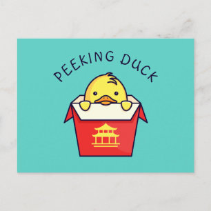 Peking Duck Puns Vykort