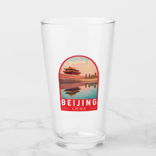 Peking Kina Resa Konst Emblem Glaskopp