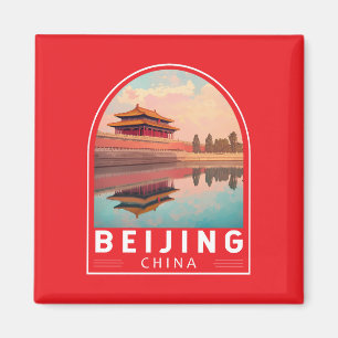 Peking Kina Resa Konst Emblem Magnet