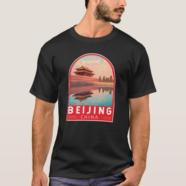 Peking Kina Resa Konst Emblem T Shirt (Framsida)