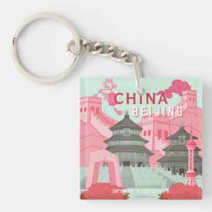 Peking Kina Resaaffisch Mintgrön, Rosa Konst