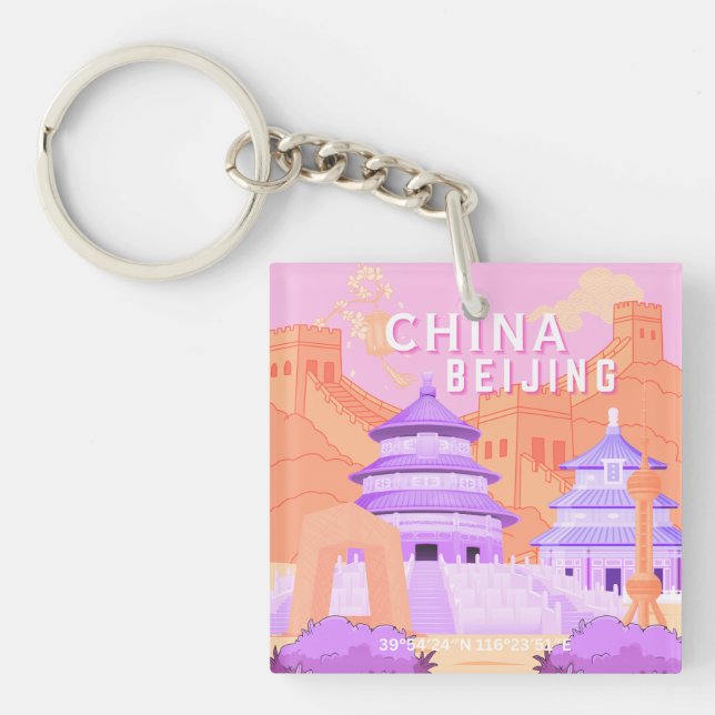 Peking Kina Resaaffisch | Rosa & Lavendel Konst (Framsidan)