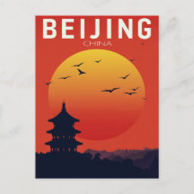 Peking Kina Tempelsolnedgång