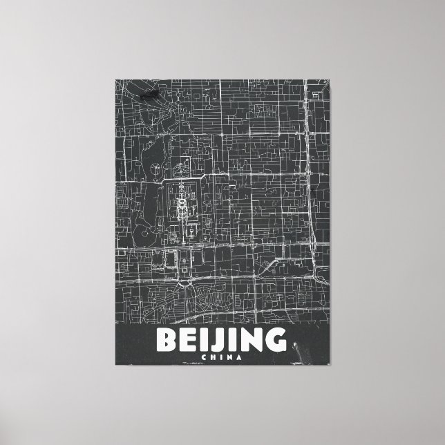 Peking Kina Vintage Reskarta Canvastryck (Framsida)
