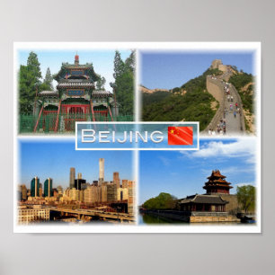 Peking - Niujie Mosque - Underbar Wall Badaling - Poster