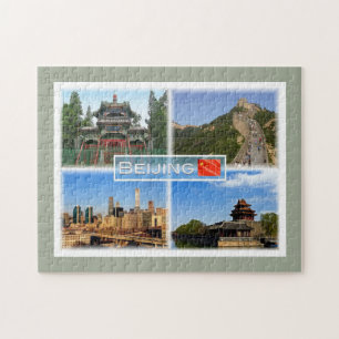 Peking - Niujie Mosque - Underbar Wall Badaling - Pussel