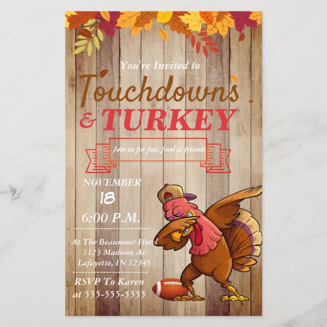 Peking och inbjudan till Thanksgiving i Turkiet Flygblad (Framsidan)