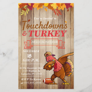 Peking och inbjudan till Thanksgiving i Turkiet Flygblad