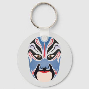 Peking opera makeup Lu Meng Nyckelring
