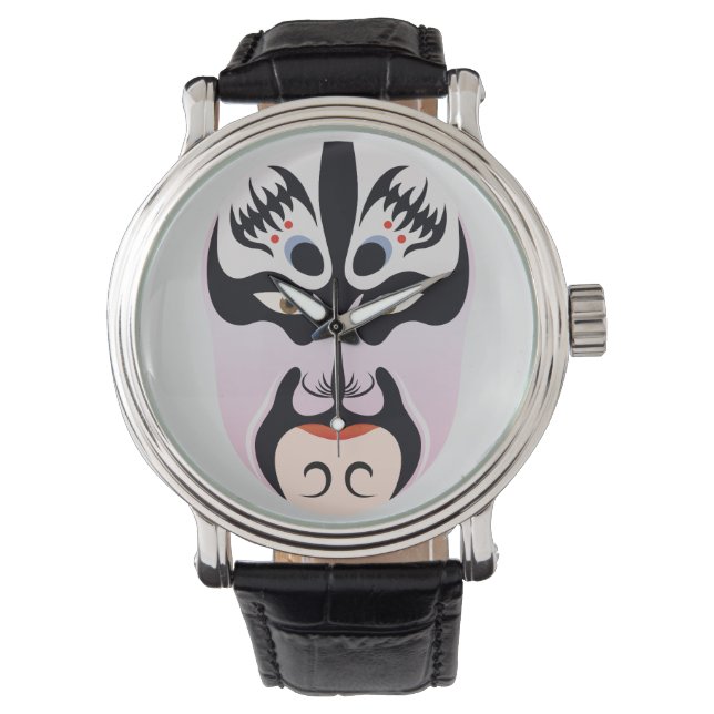 Peking opera makeup Zhang Fei Armbandsur (Framsida)