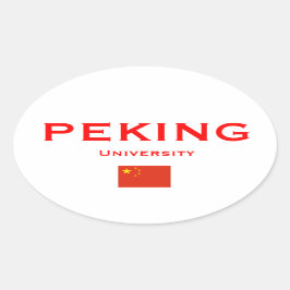Peking Universiteten* Euro-stil Oval Sticker Ovalt Klistermärke