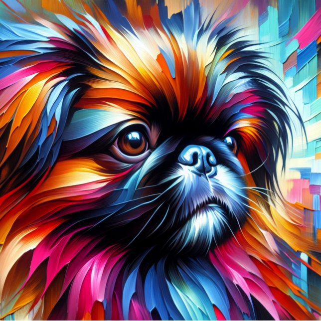 Pekingese Acrylic Print | Färgstark | Vibrant Pussel (Skapare uppladdad)