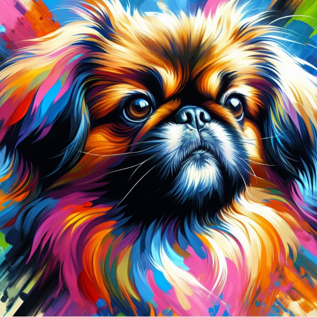 Pekingese Acrylic Print | Färgstark | Vibrant Pussel (Skapare uppladdad)