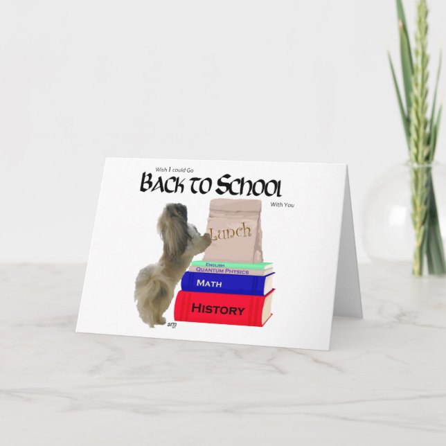 Pekingese Back to school-hälsningskort Kort (Framsida)