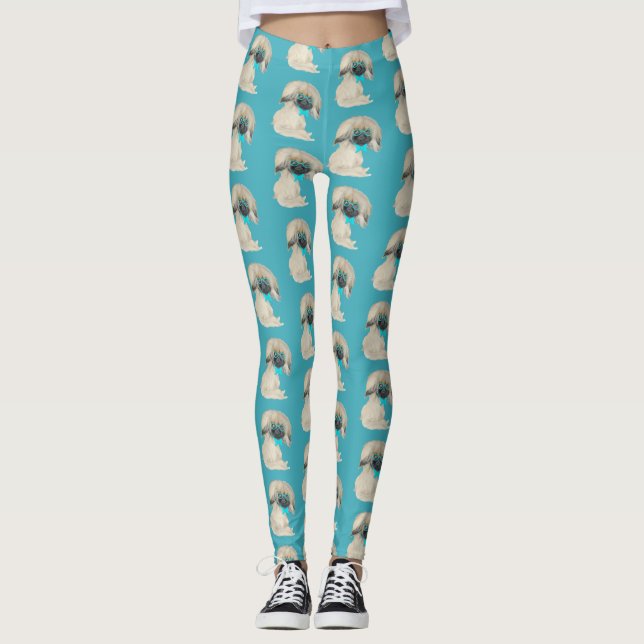 Pekingese Design Leggings (Framsida)