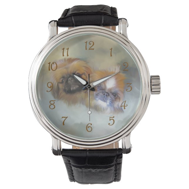 Pekingese Duo Armbandsur (Framsida)
