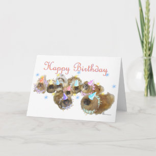 Pekingese Firande Birthday Kort