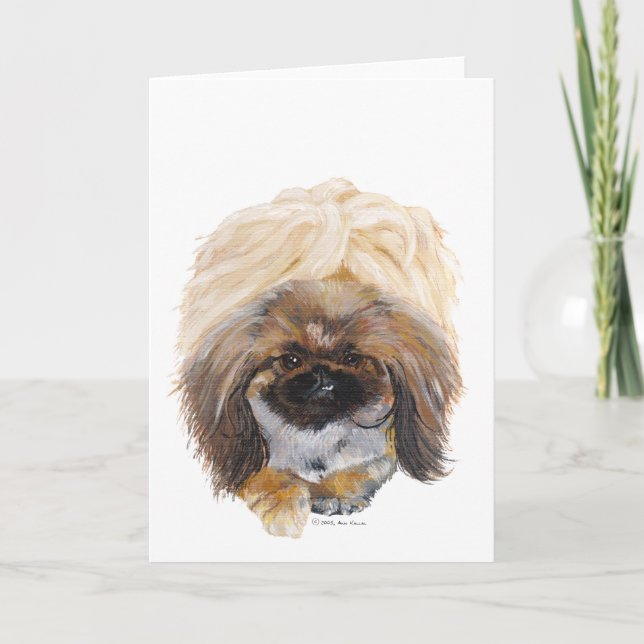 Pekingese Greeting Card Kort (Framsida)