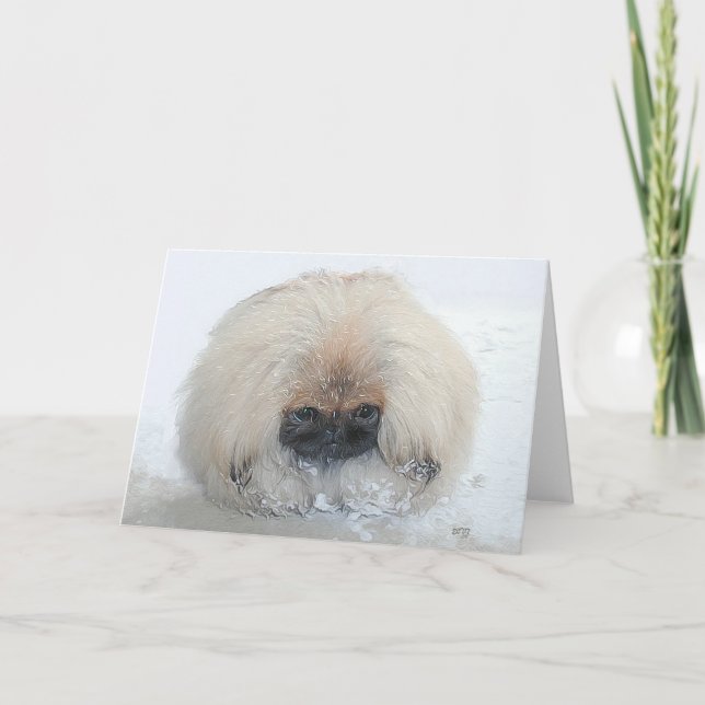 Pekingese Greeting Card Kort (Framsida)