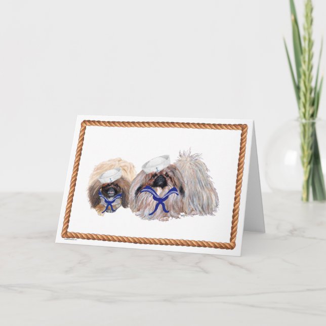 Pekingese Greeting Card Kort (Framsida)