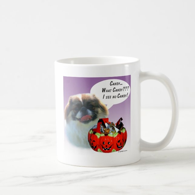 Pekingese Halloween Candy Kaffemugg (Höger)