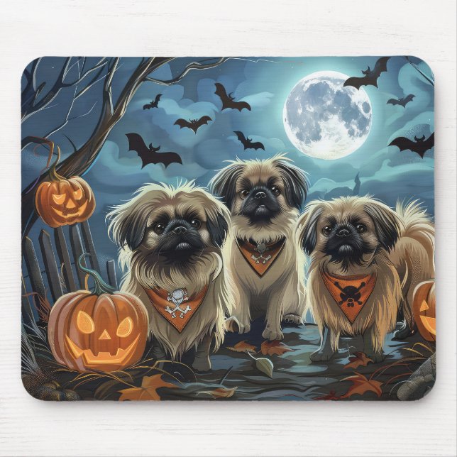 Pekingese Halloween Spooky Musmatta (Framsidan)