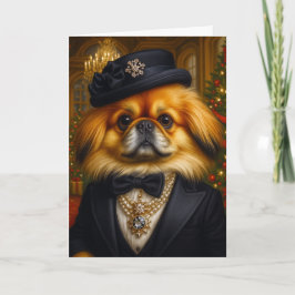 Pekingese Holiday Card Helgkort