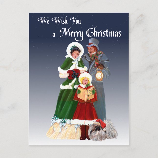 Pekingese Holiday Designs Helg Vykort (Framsida)