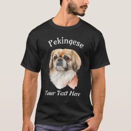 Pekingese Hund, Anpassade Text T Shirt