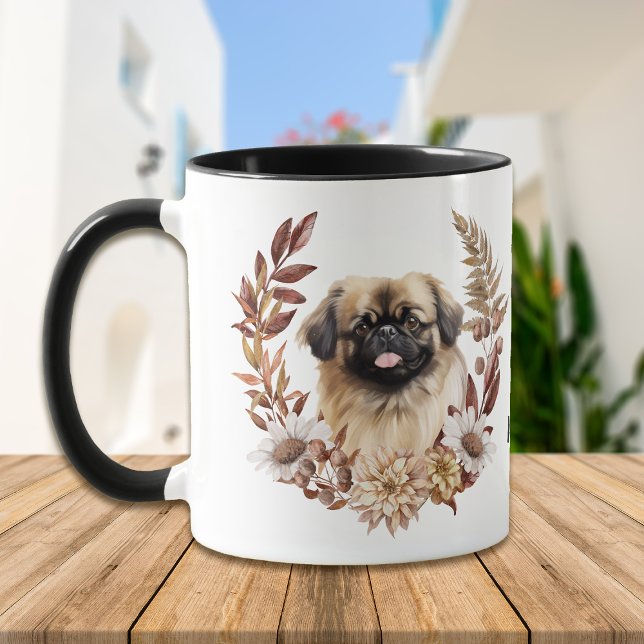 Pekingese Hund Autumn Wandan Mugg (Skapare uppladdad)
