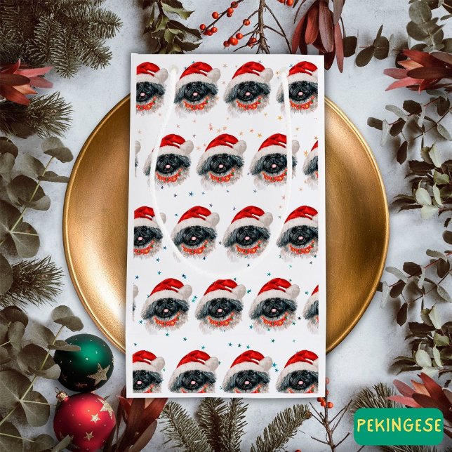 Pekingese Hund aveln, julstjärnor (Skapare uppladdad)
