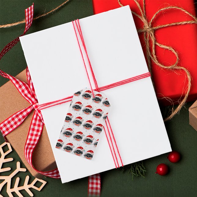 Pekingese Hund aveln, julstjärnor Presentetikett (Skapare uppladdad)