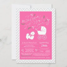 Pekingese Hund Baby Shower Girl Rosa