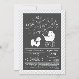 Pekingese Hund Baby Shower Neutralt Inbjudningar