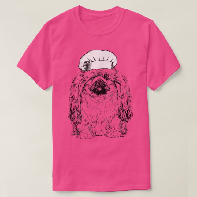 Pekingese Hund Cook Chef Funny Cooking T Shirt (Design framsida)