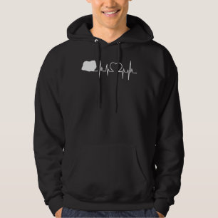 Pekingese Hund Heartslag Hoodie