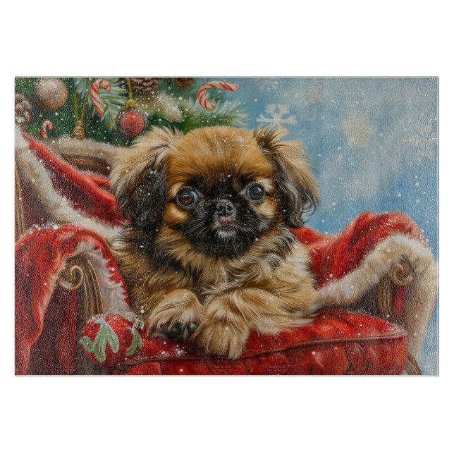 Pekingese Hund jul (Framsidan)