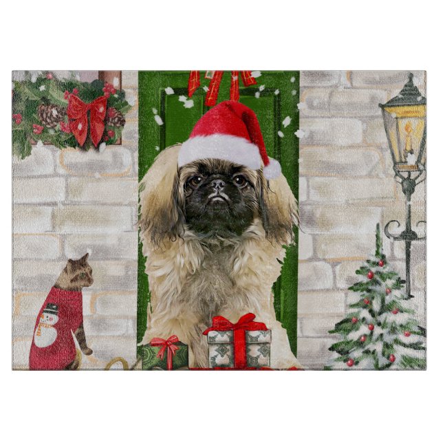 Pekingese Hund jul (Framsidan)