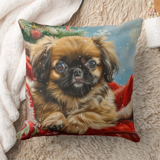 Pekingese Hund jul Kudde (Filt)