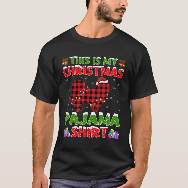Pekingese Hund Julafton Gift Matching Pekingese fö T Shirt (Framsida)