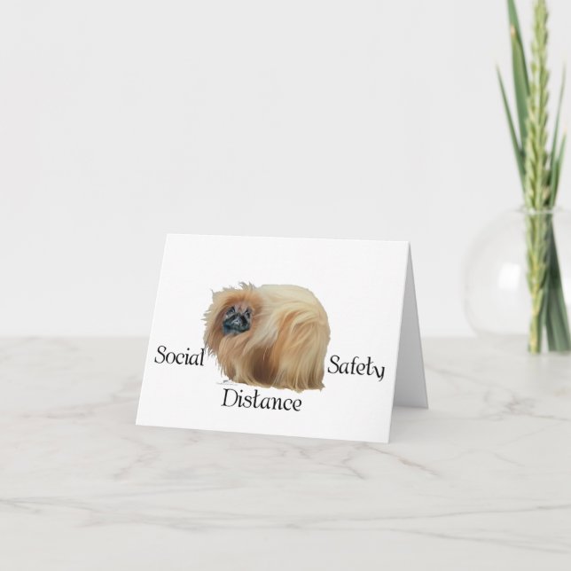 Pekingese Hund Notes Helgkort (Framsida)