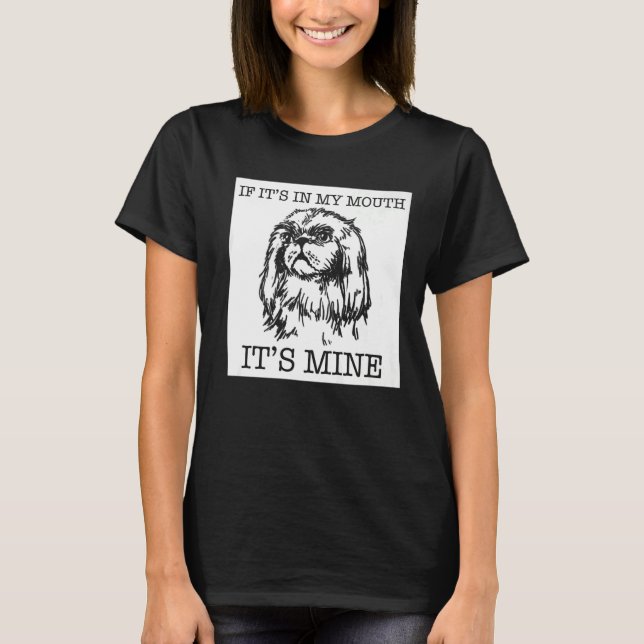 Pekingese hund t shirt (Framsida)