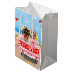 Pekingese Hund Valentindagen Lastbil Hearts