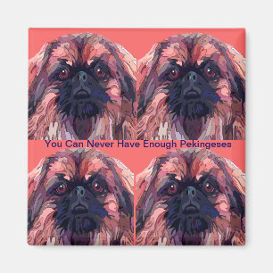 Pekingese i den ljusa färger Pekingese magneten Magnet