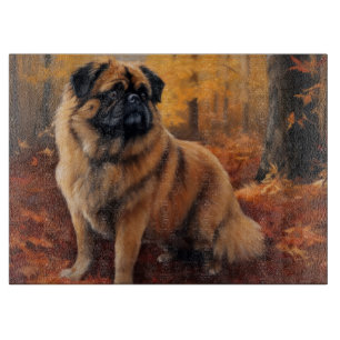 Pekingese i Höst löv Fall Inspire