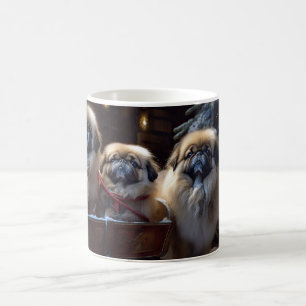 Pekingese jul - helgsäsong kaffemugg