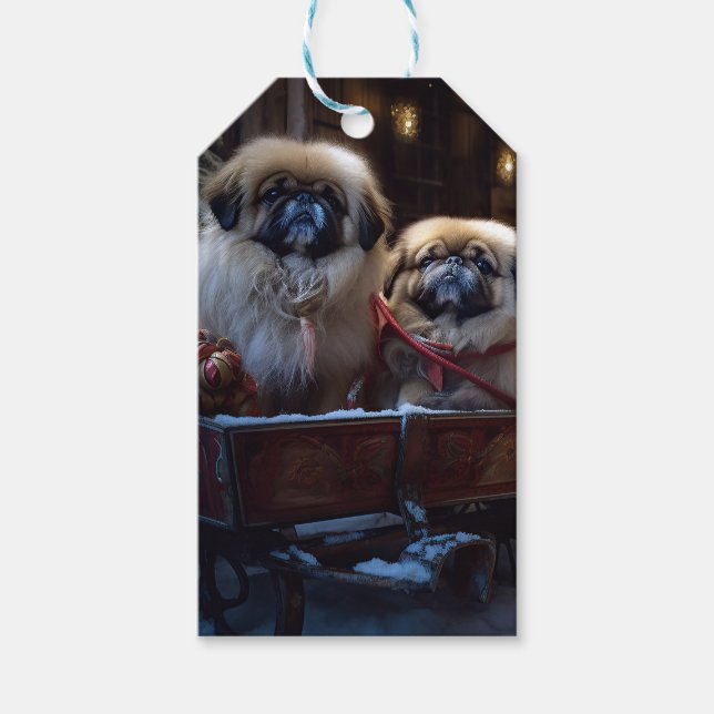 Pekingese jul - helgsäsong presentetikett (Framsidan)