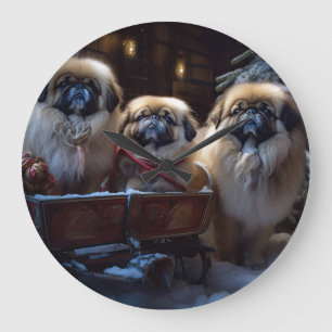 Pekingese jul - helgsäsong stor klocka