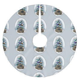 Pekingese-jul Julgransmatta Borstad Polyester