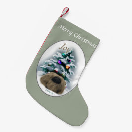 Pekingese-jul Liten Julstrumpa